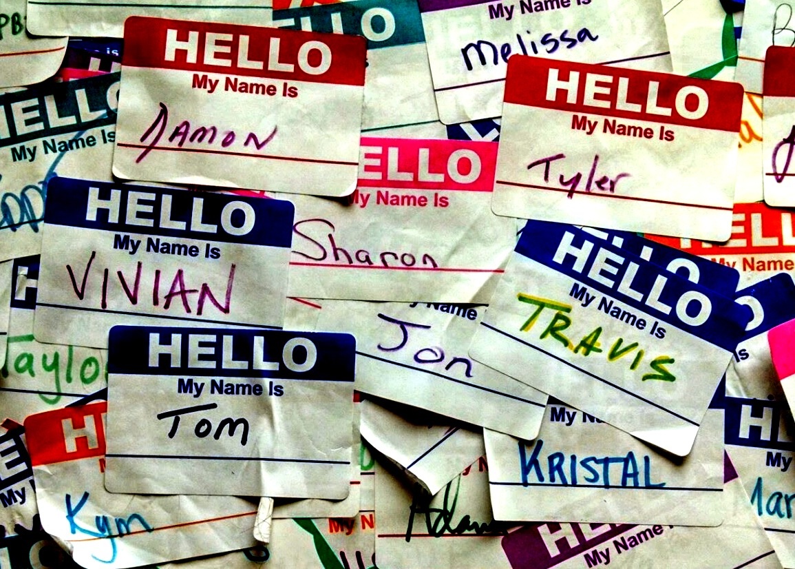 "my name is" stickers