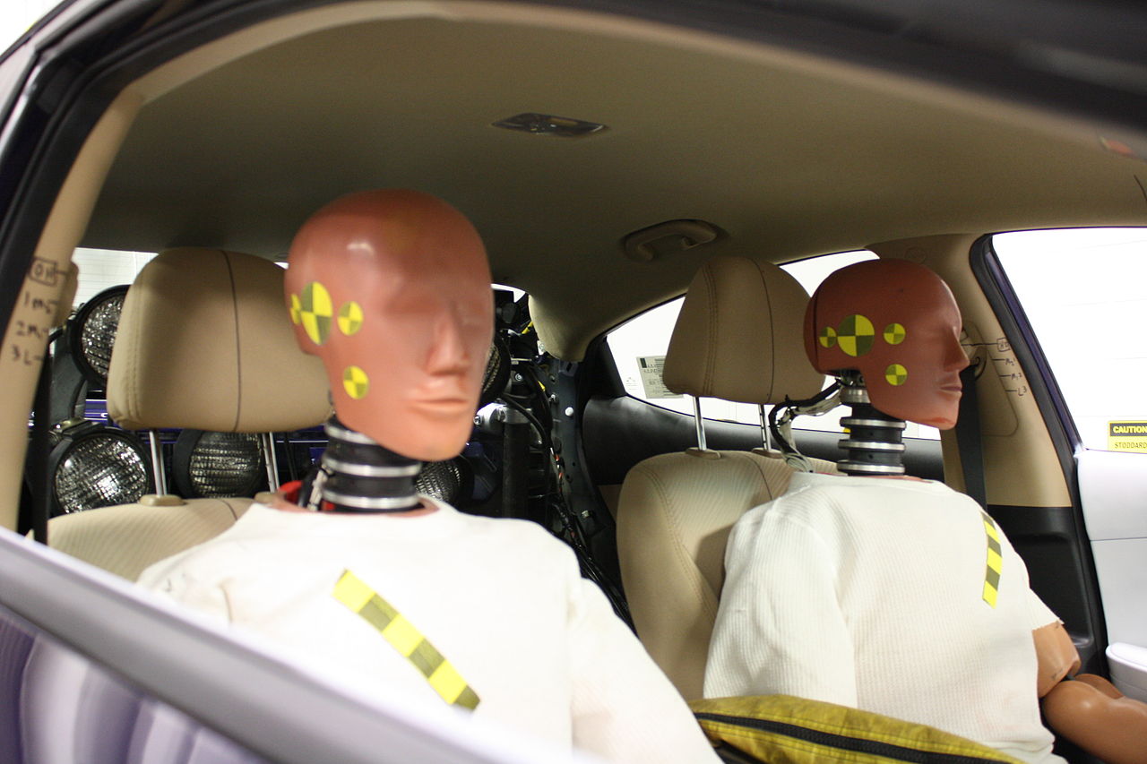 Two crash test dummies